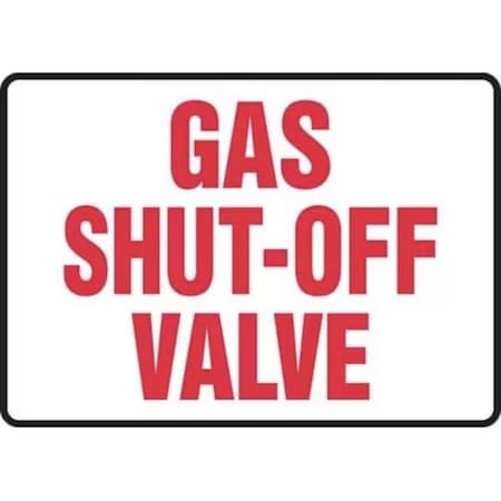 Accuform SAFETY SIGN GAS SHUT OFF VALVE 10 in  X MCHL592XT
